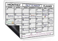 Ne manquez jamais un rendez-vous: Planificateur mensuel magnétique, à 4 marqueurs, facile à utiliser