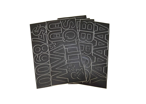 Autocollants papier personnalisés adhésifs amovibles lettres en vinyle autocollants de lettres en vinyle personnalisés autocollants pour panneaux