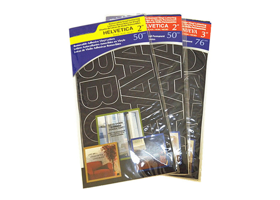 Autocollants papier personnalisés adhésifs amovibles lettres en vinyle autocollants de lettres en vinyle personnalisés autocollants pour panneaux