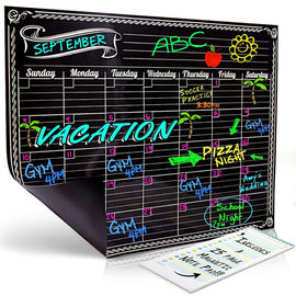 16' x 11,75' Calendrier magnétique réfrigérateur Calendrier magnétique à effacer à sec Calendrier murale réfrigérateur bloc-notes
