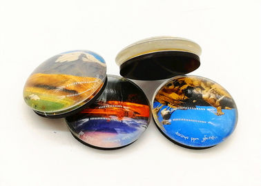 Magnéte de réfrigérateur photo imprimé sur mesure pour les cadeaux de touristes et souvenirs 35 mm Magnéte de réfrigérateur à dôme de verre