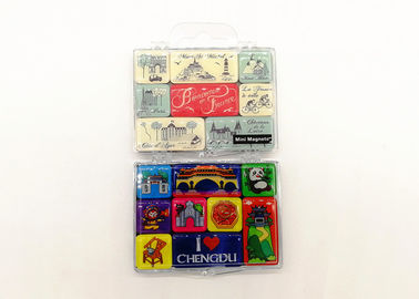 Impression 3D de photos de résine Magnéte de réfrigérateur époxy Magnéte de réfrigérateur 30 mm x 40 mm avec boîte en plastique transparentboîte en plastique transparent