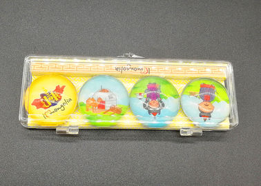 Impression photo Magnéte de réfrigérateur pour souvenir touristique sur mesure Cadeau Dôme de verre de cristal réfrigérateur Magnéte Boîte en plastique Emballage de différentes tailles