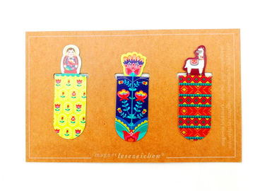 Formes de dessins animés Marque-pages magnétiques personnalisées Conception exclusive avec carte arrière pour les cadeaux et les solutions de marque