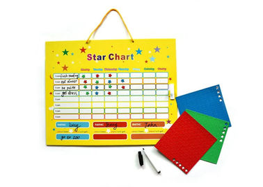 Tableau magnétique de réfrigérateur à effacer à sec avec tâches ménagères Tableau de récompense magnétique pour enfants avec conception personnalisée