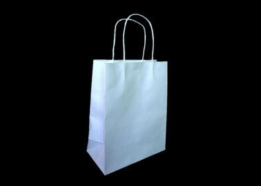 Sacs de magasinage en papier kraft blanc sur mesure avec poignées Sacs de magasinage en papier léger Sacs de cadeaux en papier écologique