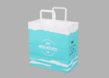 Sacs de magasinage en papier kraft blanc sur mesure avec poignées Sacs de magasinage en papier léger Sacs de cadeaux en papier écologique