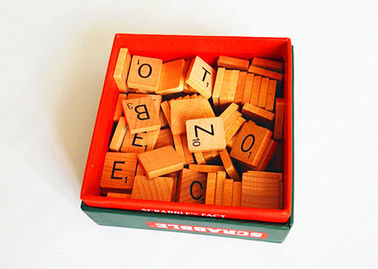 Scrabble Magnéte de réfrigérateur avec des alphabets et des chiffres magnétiques en bois 4 Symboles mathématiques inclus