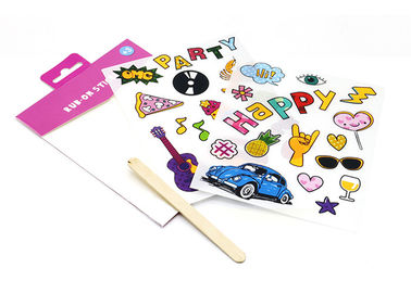 Autocollants de logo personnalisés Transfert à sec Autocollants de tatouage personnalisés temporaires Taille 4 * 5,8 cm Pour les vêtements