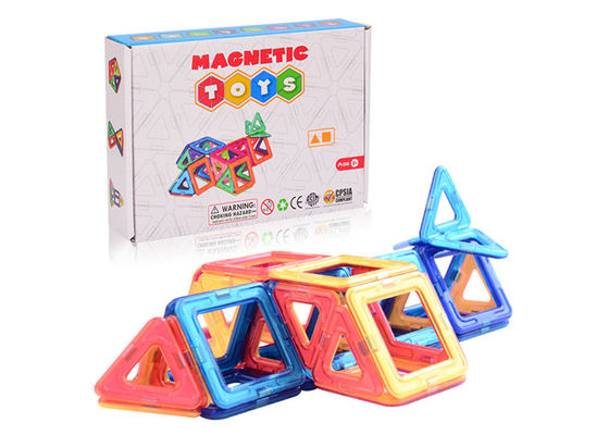 Ensemble d'activités magnétiques 40 pièces Carreaux magnétiques Blocs de construction Jouets éducatifs pour enfants d'âge préscolaire Jeu créatif et apprentissage de la géométrie