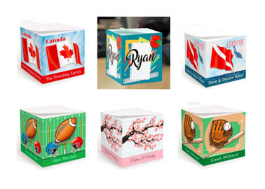 Impression latérale personnalisée promotionnelle de blocs-notes avec la palette en bois