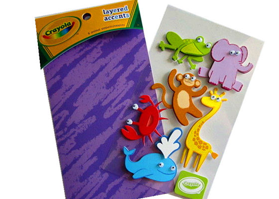 Autocollants en papier personnalisés comportant des embellissements 3D surélevés en couches dimensionnels fabriqués à la main à partir de papier cartonné et de cercles en mousse