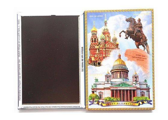 Magnéte de réfrigérateur en fer blanc 78 x 54 mm Magnéte de réfrigérateur en souvenir