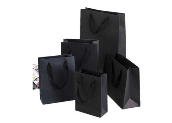 Sac en papier pliable à revêtement personnalisé pour solution d'emballage cadeau de luxe, sacs de shopping en papier