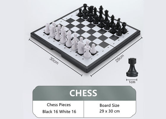 Ensemble d'activité magnétique pliable Portable Jeu de société d'échecs de voyage durable léger éducatif réutilisable Logo personnalisé Pièces magnétiques