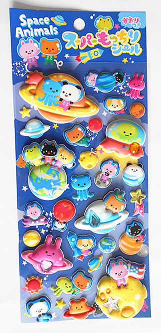 Autocollants gonflés personnalisés Décoration Autocollants en mousse en PVC 3D Impression offset pour enfants