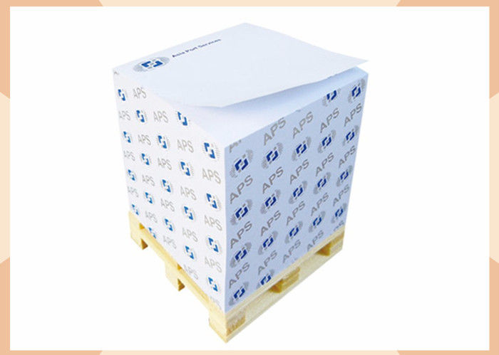 Impression de blocs-notes personnalisés sur 4 côtés avec palette en bois, papier sans bois 80 g/m², délai d'exécution rapide et OEM/ODM disponibles
