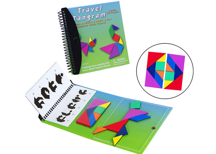 Blocs constitutifs magnétiques de couleur du Tangram CMYK de voyage d'enfants en bas âge