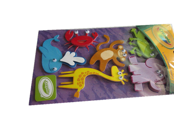 Autocollants en papier découpés sur mesure 12*7cm - Animaux superposés - Décorations 3D - Autocollants mignons de dessins animés