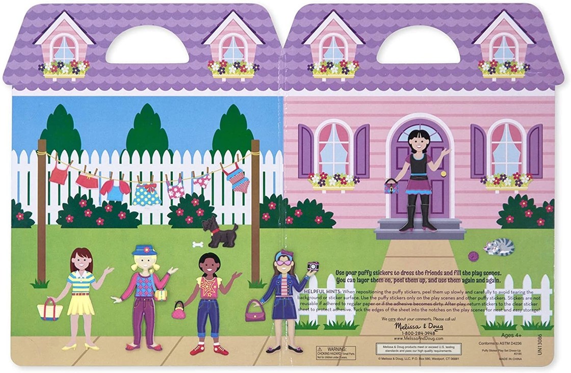 Autocollants gonflables 3D, ensembles d'activités d'autocollants gonflables avec thèmes de sirène et de fée à habiller et design portable pour le jeu indépendant
